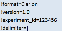 CLARION header example